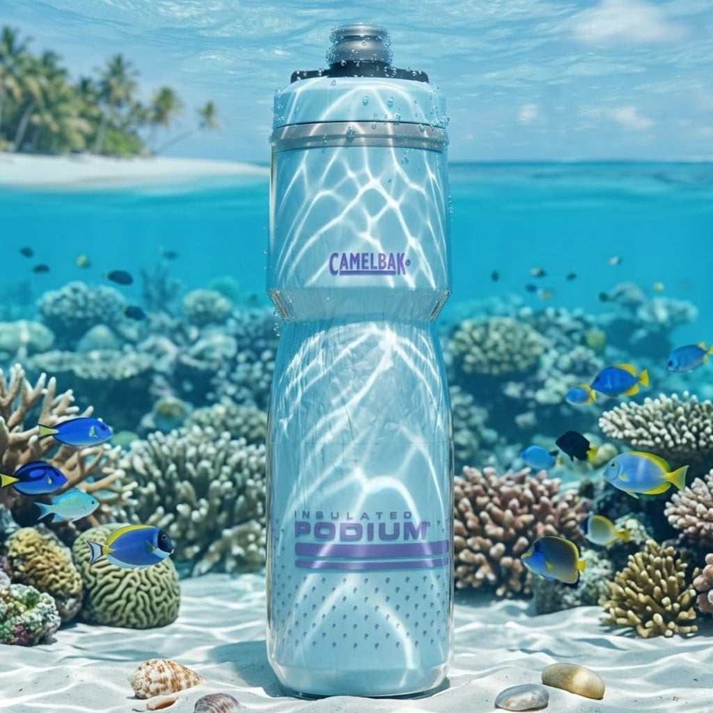 GARRAFA CAMELBAK PODIUM CHILL 24OZ / 710ML - CRYSTAL BLUE (AZUL CLARO)
