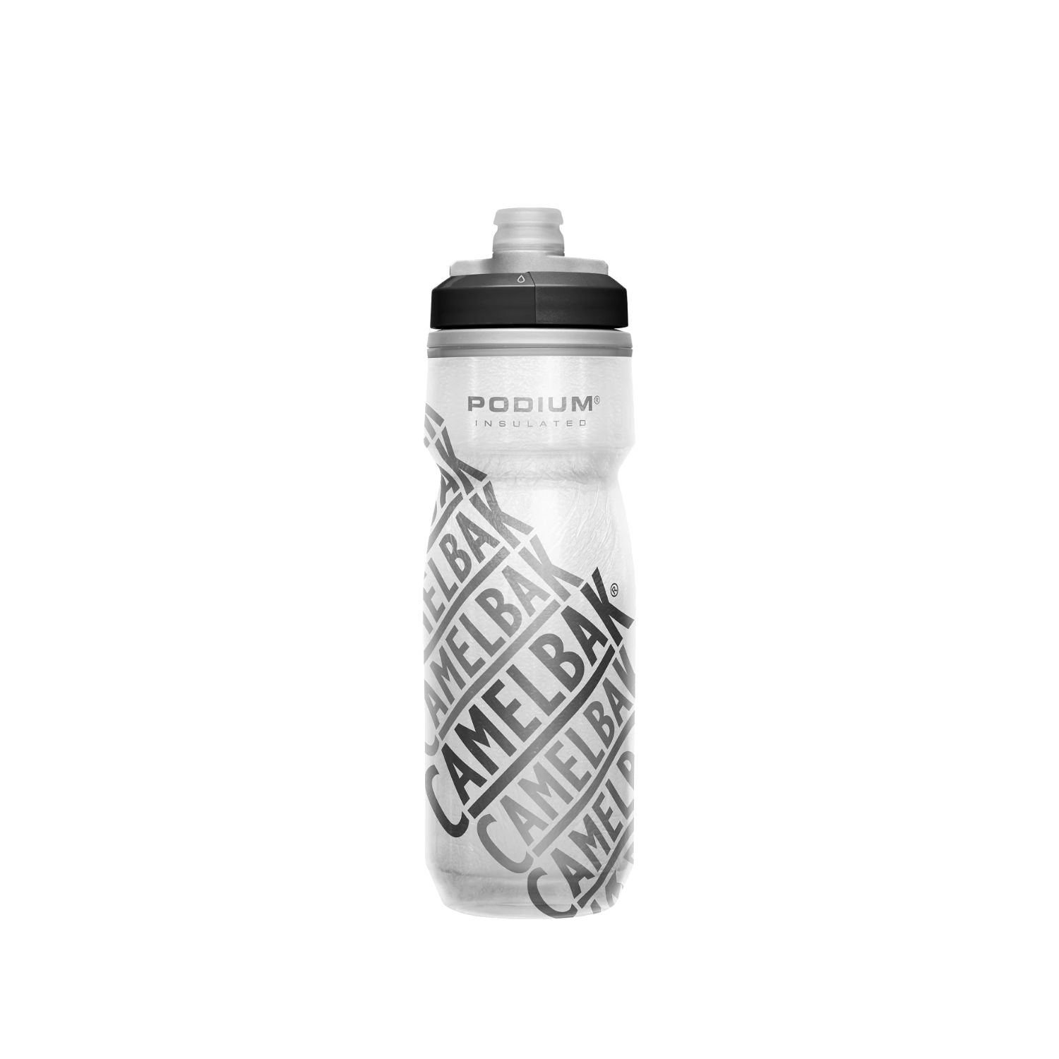 GARRAFA CAMELBAK PODIUM CHILL 21OZ / 621ML - RACE EDITION (PRETO/BRANCO)
