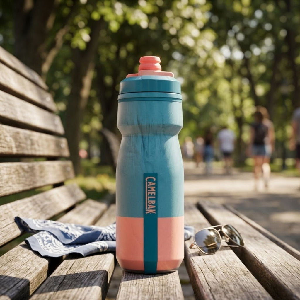 Garrafa Térmica CamelBak Podium Chill 621ml Verde/Azul