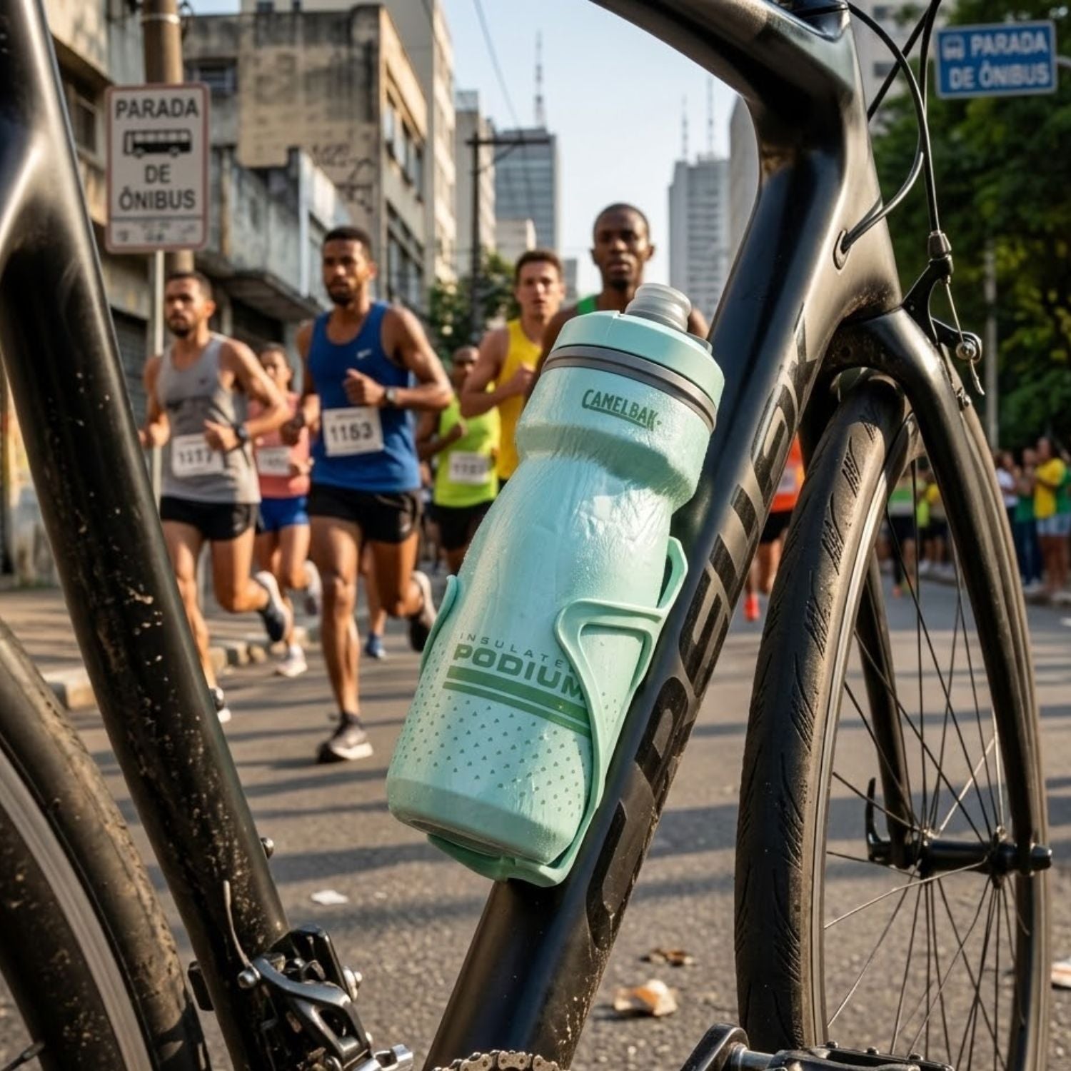 GARRAFA CAMELBAK PODIUM CHILL 21OZ / 621ML - CRYSTAL BLUE (AZUL CLARO)
