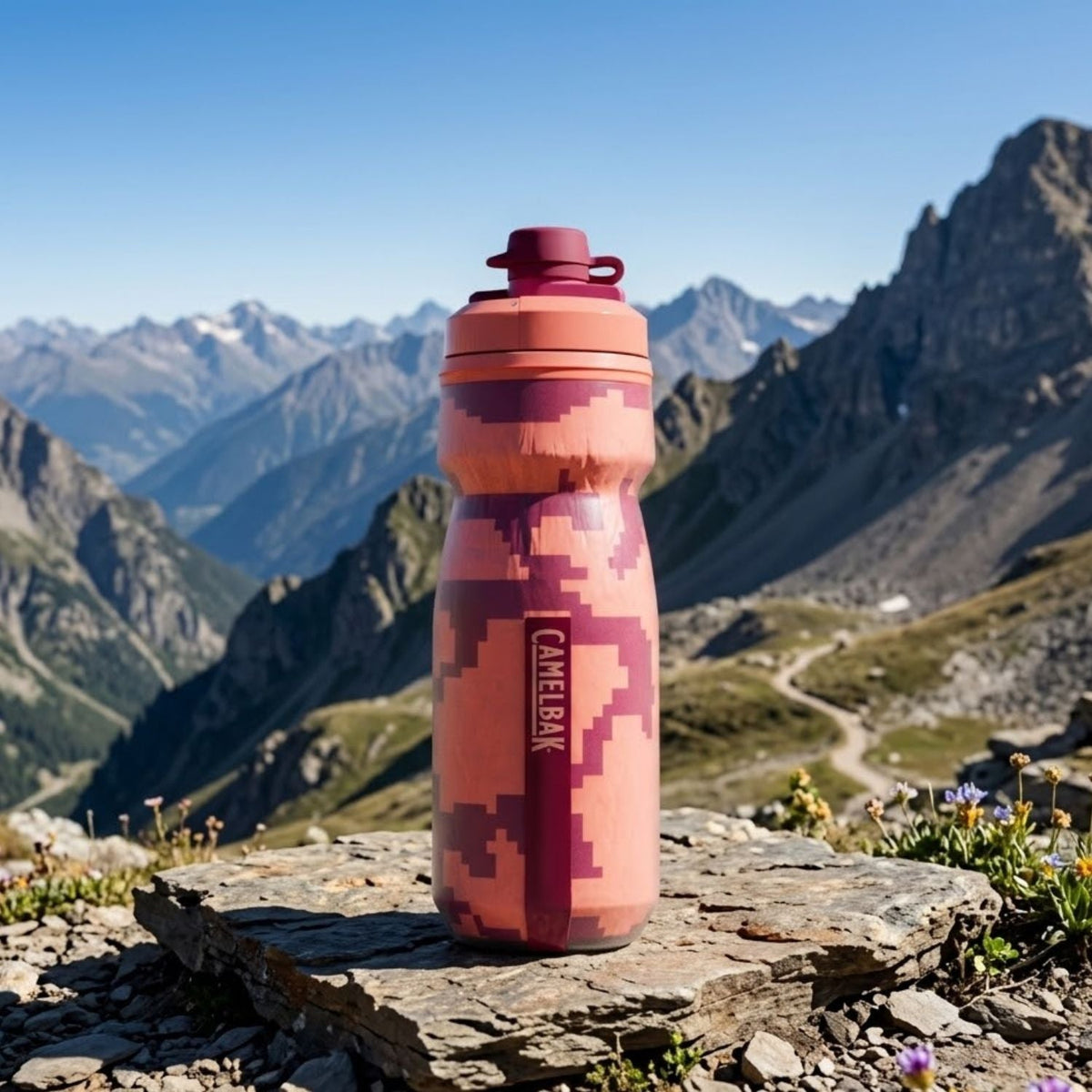 Garrafa Térmica CamelBak Podium Dirt Series Chill 621ml Branco/Preto