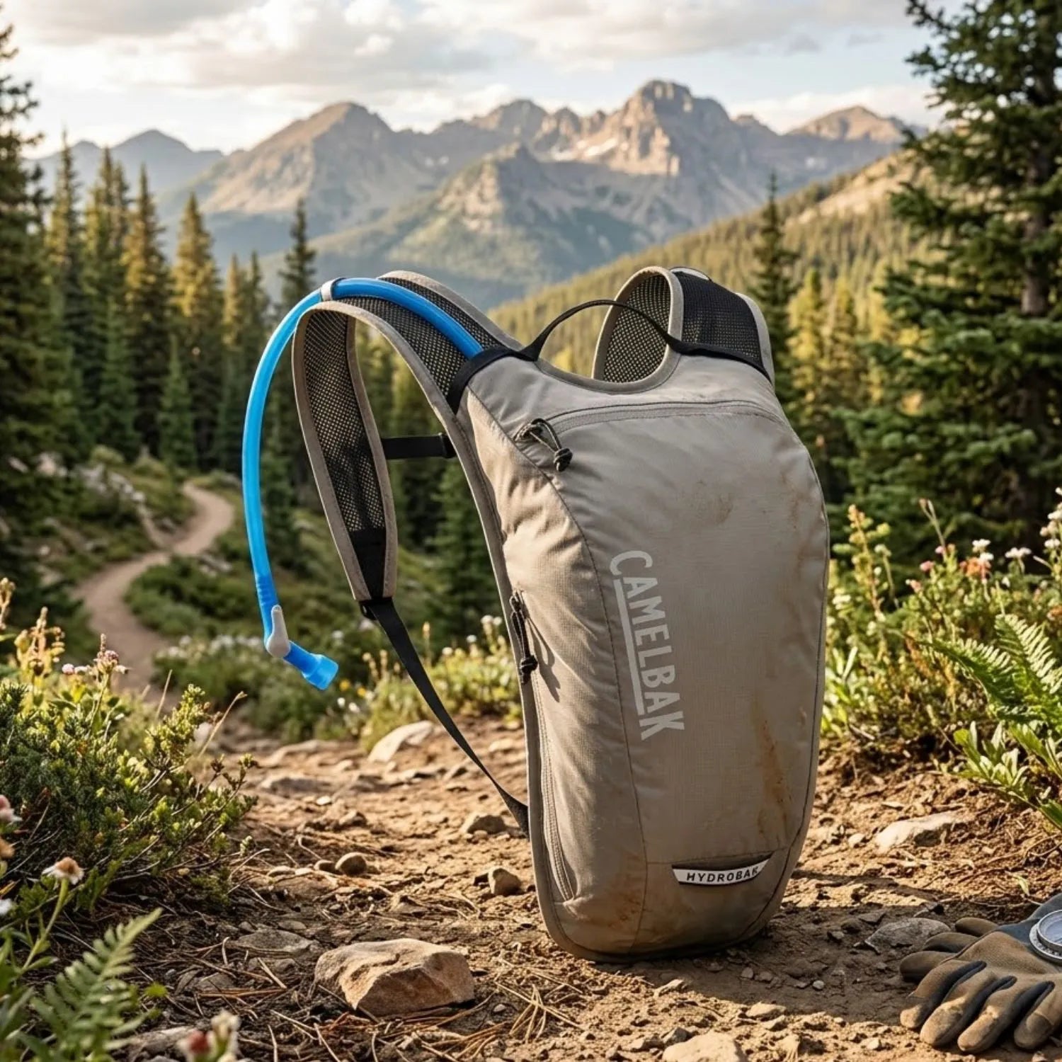 MOCHILA DE HIDRATACAO CAMELBAK HYDROBAK LIGHT 50OZ / 1,5L - ALUMINIUM/BLACK