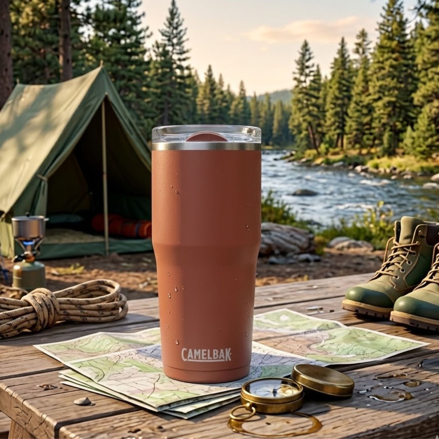 COPO TERMICO CAMELBAK THRIVE TUMBLER VSS 20OZ / 591ML - SIERRA RED (VERMELHO)