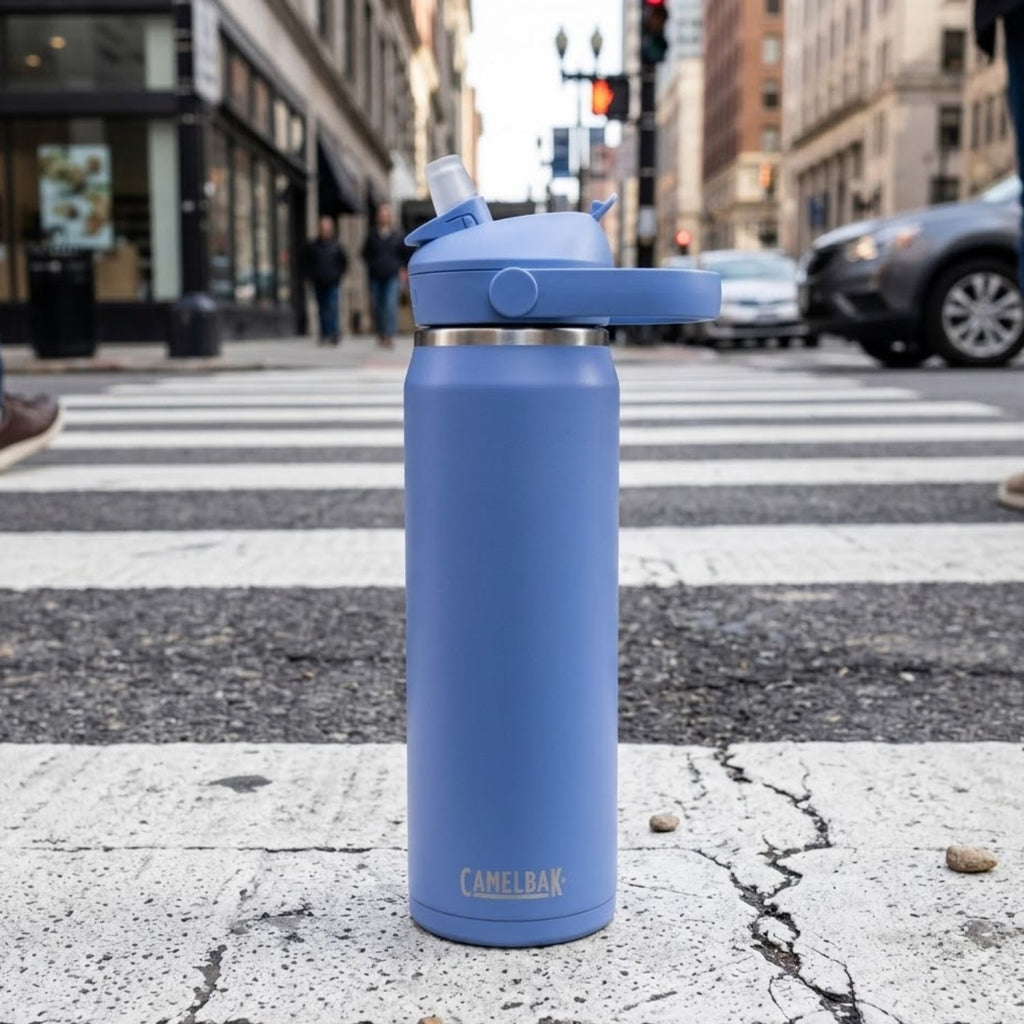GARRAFA TERMICA CAMELBAK THRIVE FLIP STRAW VSS 25OZ / 740ML - SKY BLUE (AZUL CLARO)
