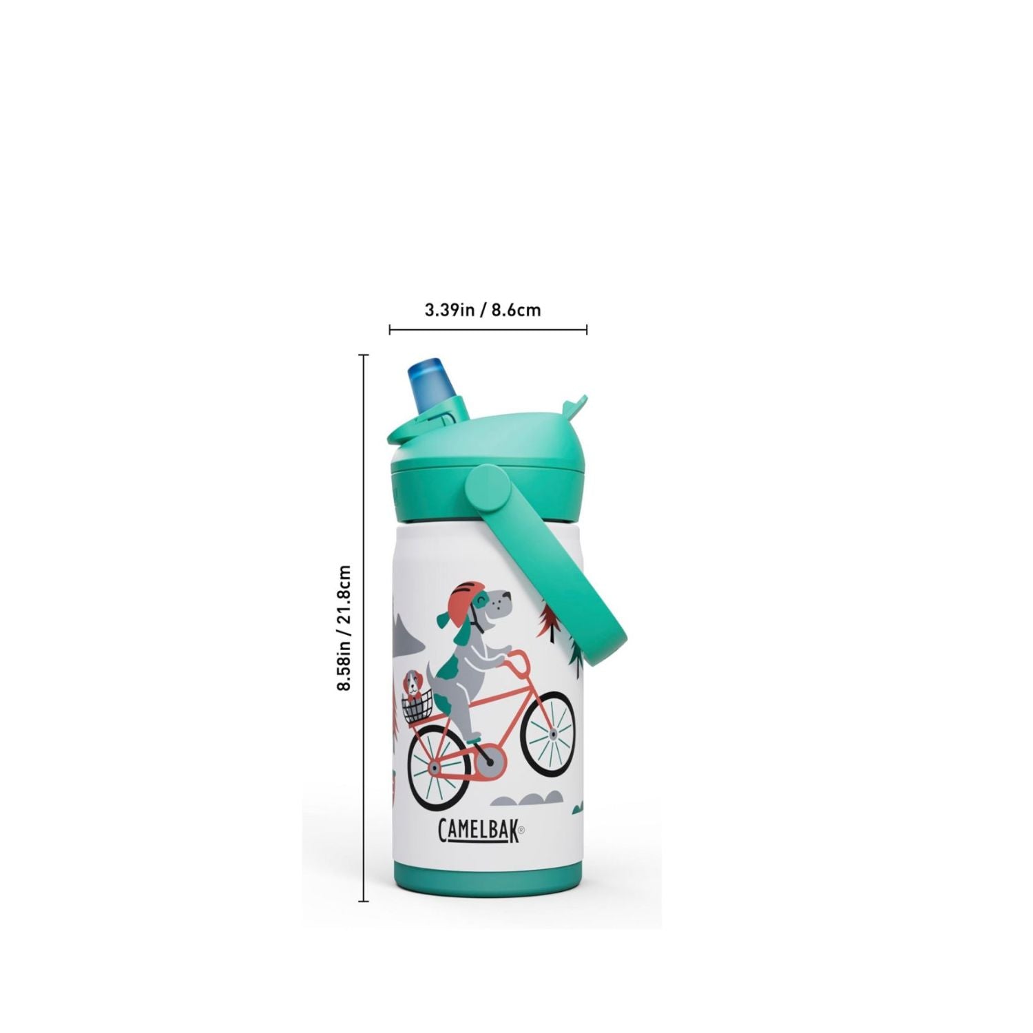Garrafa Térmica Infantil CamelBak Thrive Flip Straw 354ml Tritan Azul