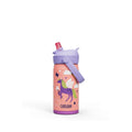 GARRAFA TERMICA CAMELBAK INFANTIL THRIVE FLIP STRAW 12OZ / 354ML - MAGIC UNICORNS (LARANJA/BRANCO)
