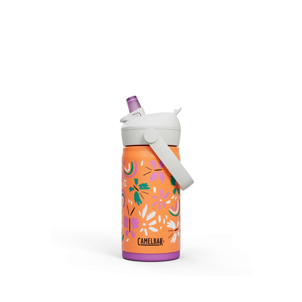 GARRAFA TERMICA CAMELBAK INFANTIL THRIVE FLIP STRAW 12OZ / 354ML - BUTTERFLY RAINBOW (ROSA/LILAS)
