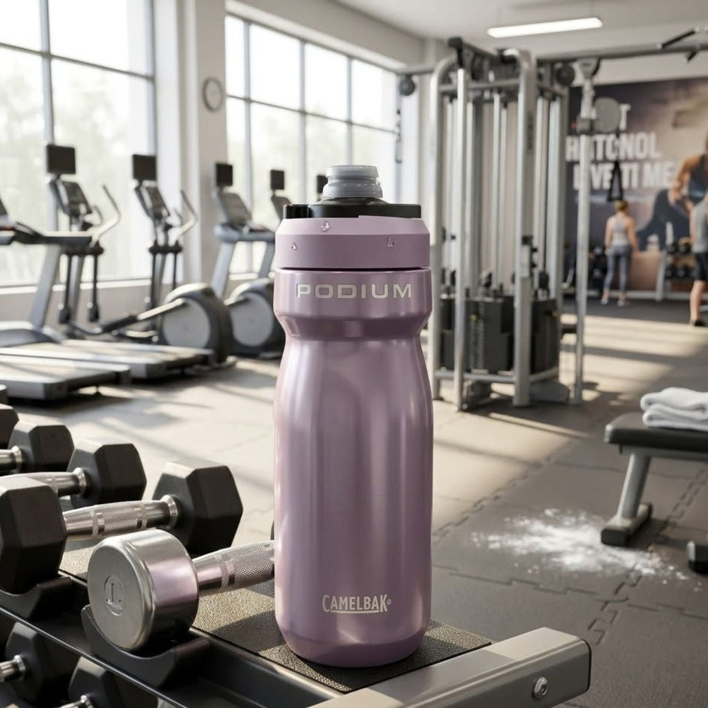 Garrafa Térmica CamelBak Podium Insulated Steel 532ml Inox 18/8 Cinza